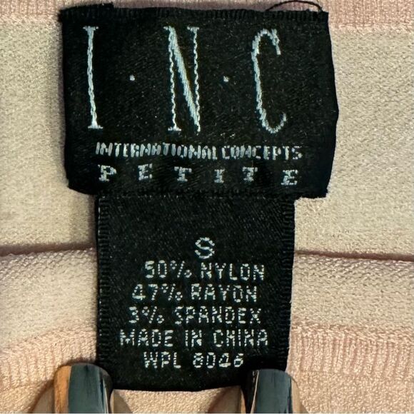 INC International Concepts Pink Slit Sleeveless Top. Size Petite Small - Picture 5 of 9